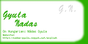 gyula nadas business card